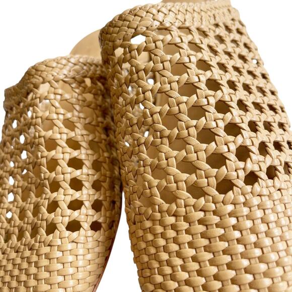 Everlane The Day Mule in Woven Nappa Leather Tan Size 7 - Picture 10 of 12